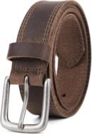 Men Genuine Leather Casual Every Day Jeans Belts, Handmade Men Leather Belt with Gift Box