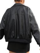 Women PU Leather Jacket Motorcycle Zip Up Collared Coats Fall Winter Outfits Clothes