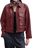 Women Faux Leather Motorcycle Jacket 2025 Trendy Pockets Bomber Zip Up Cropped Jackets Coat Outerwear