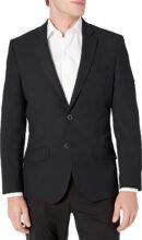 Men Long-Sleeve Button-Front Slim-Fit Stretch Blazer