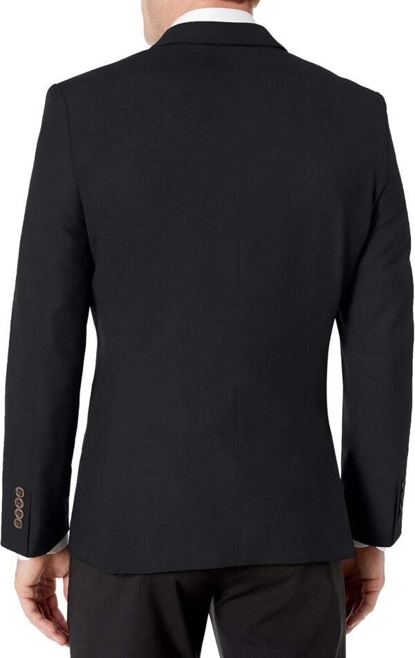 Men Long-Sleeve Button-Front Slim-Fit Stretch Blazer - Image 2