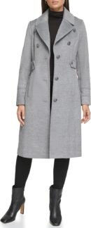 women Military Wool Blend Overcoat