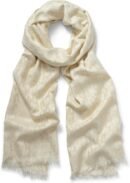 Women Oversized Eyelash Fringe Lurex Scarf