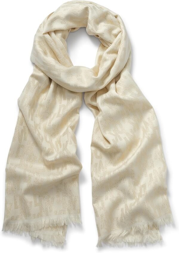 Women Oversized Eyelash Fringe Lurex Scarf
