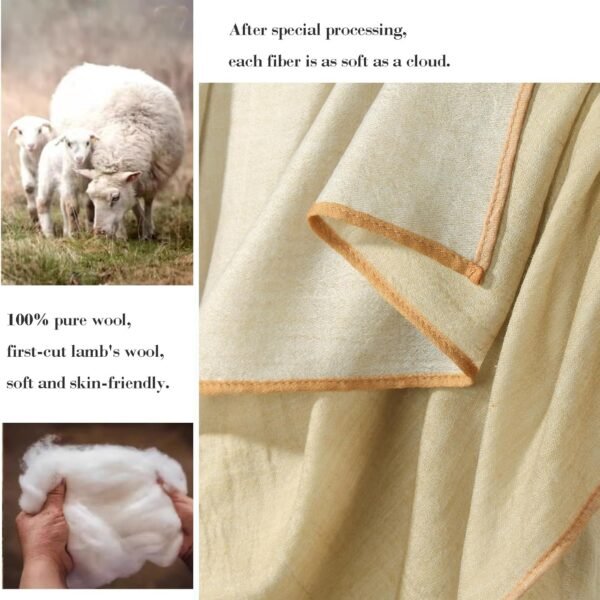 Cashmere-soft lightweight wool scarf,  Shawls and Wraps for Evening Dresses Travel Office Wedding - Image 2
