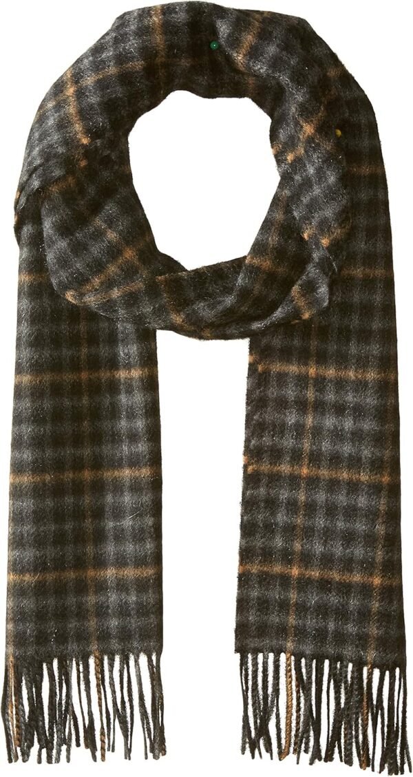 Patterned 100% Italian Cashmere Scarf for Men – Ultra-Soft Men’s Winter Scarves, 66-Inches x 12-Inches