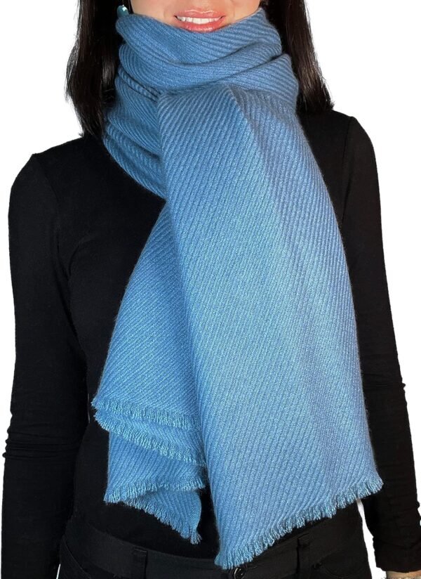 Cashmere and Merino Wool Scarf Women Cashmere Wrap Cashmere Shawl Large Size 77x26 inches - Image 2